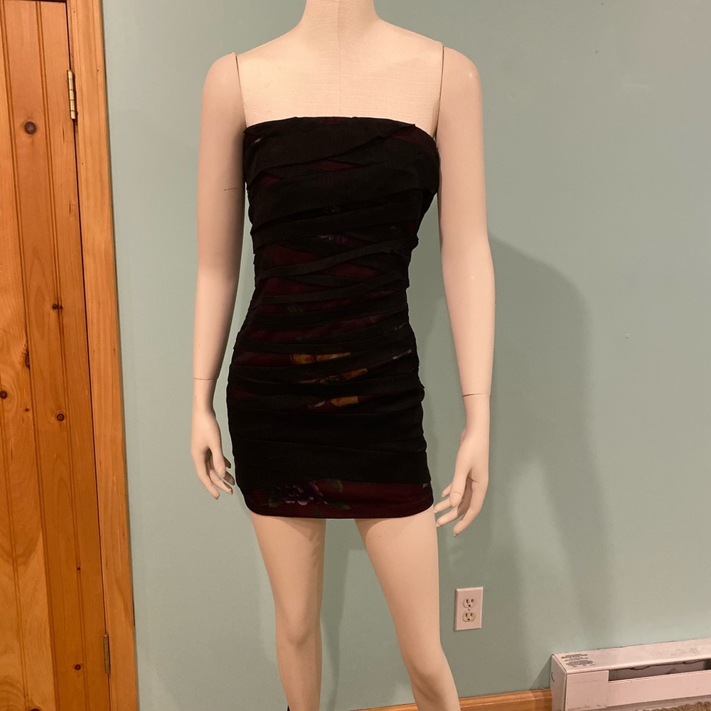 Floral Wrap Cocktail Dress